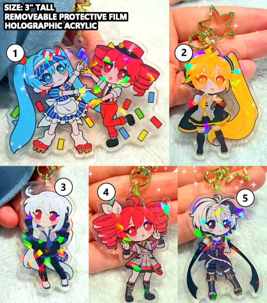 Holo Acrylic Charms